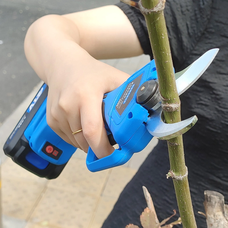 Herramienta de jardinero 21V Batería de litio de tijeras de árbol de jardín Pruner eléctrico inalámbrico