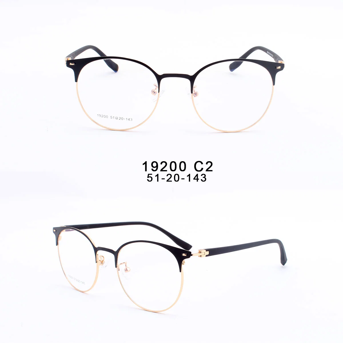 Les trames de lunettes de gros pour l'homme Semi-Rimless de montures de lunettes