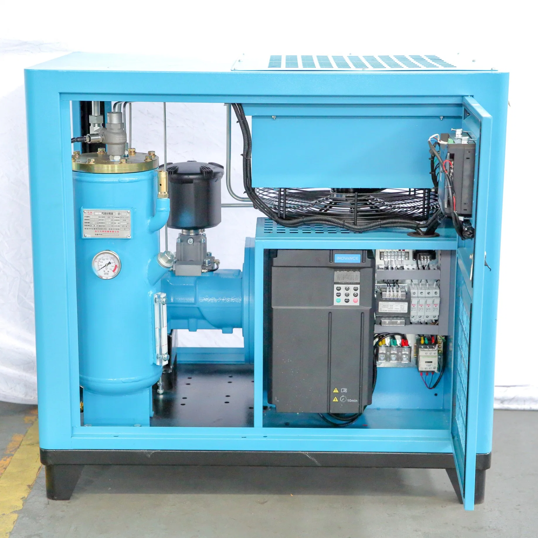 20HP Screw Air Compressor High Efficiency Germany Air End Direct Driven Rotary Screw Air Compressor Air Cooling