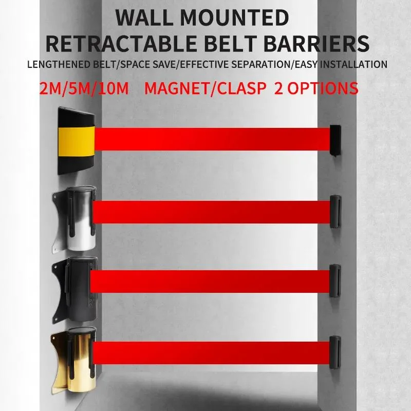 Stock High quality/High cost performance 10 Meters Retractable Belt Barrier with ABS Plastic Housing