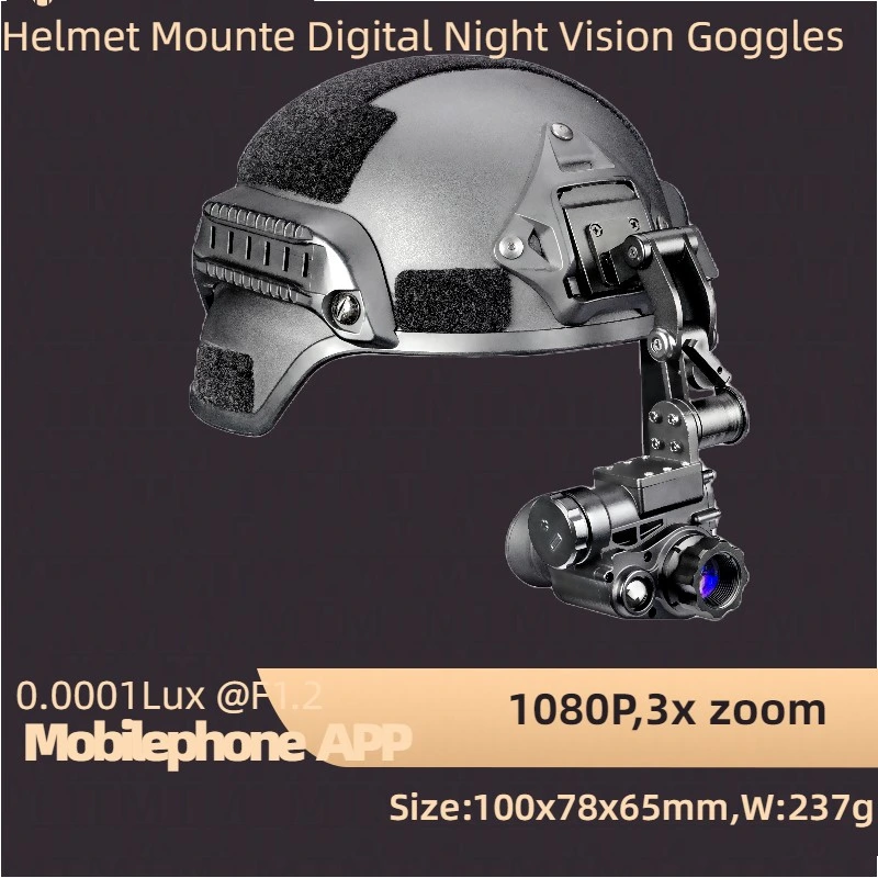 Lunettes de vision nocturne Gen 3 montées sur casque ODM Monoculaire Pour télescope de chasse