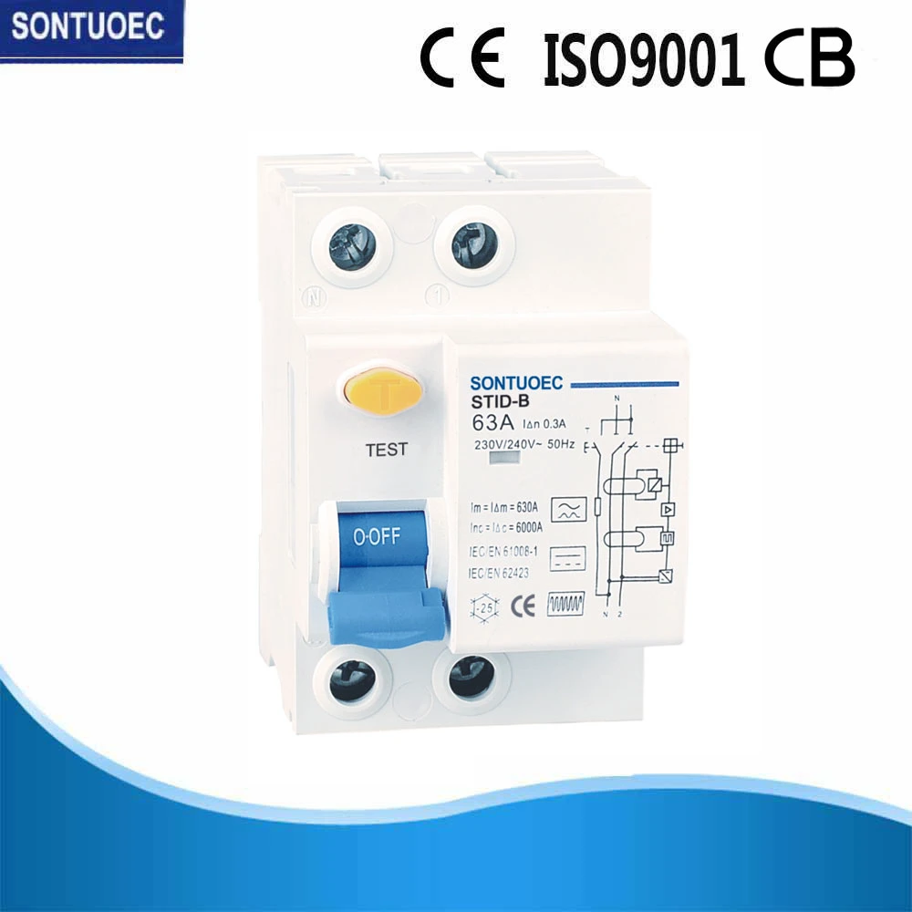 RCCB B Modelo 2p 4p disyuntor de corriente residual con Aprobaciones CE/CB