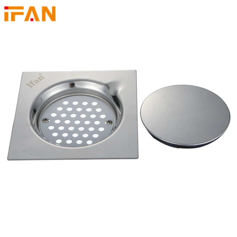 Ifan Stainless Steel Floor Drain 15-20cm Square Floor Drain for Bathroom