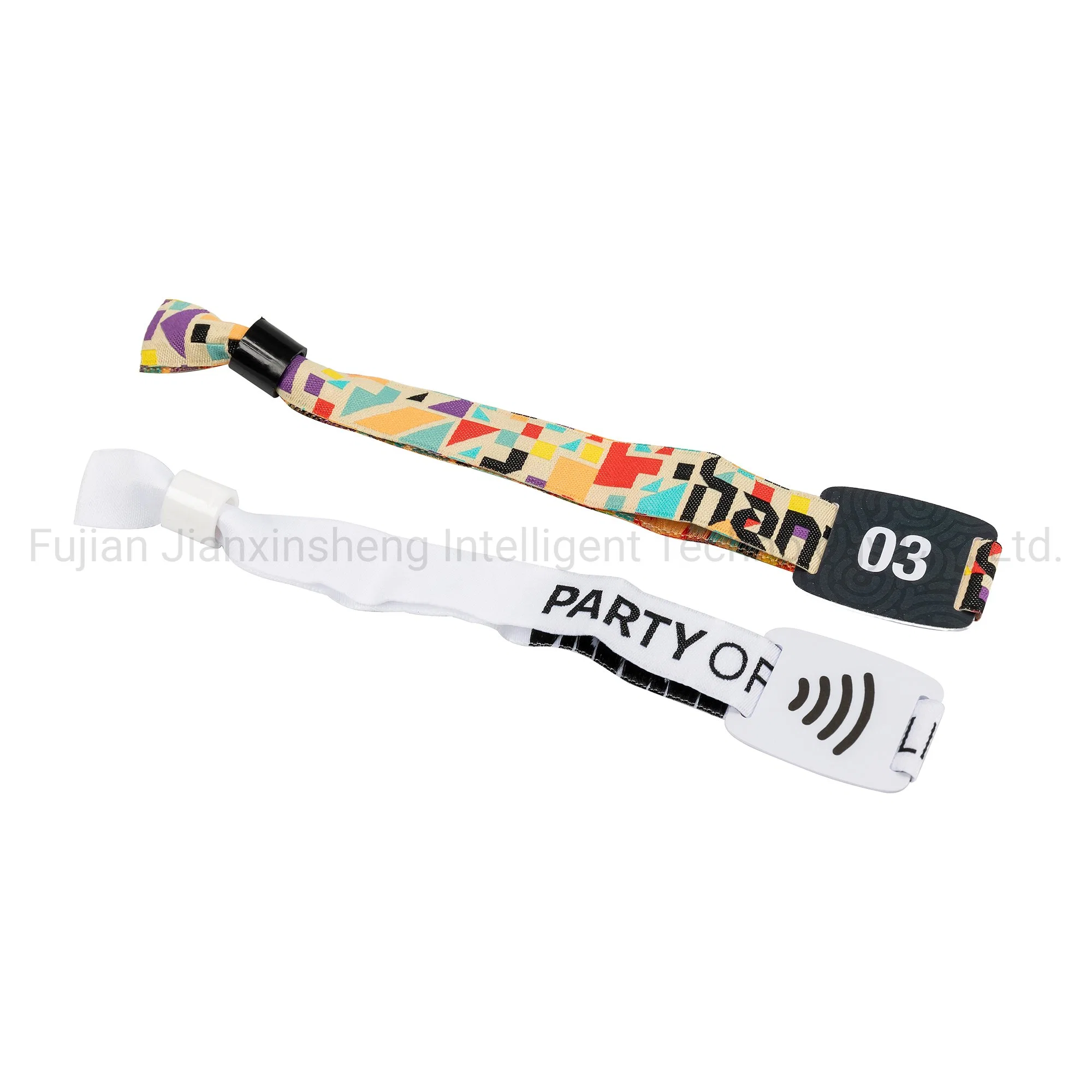 Free Sample Polyester Festival Bracelet with PVC RFID Tags