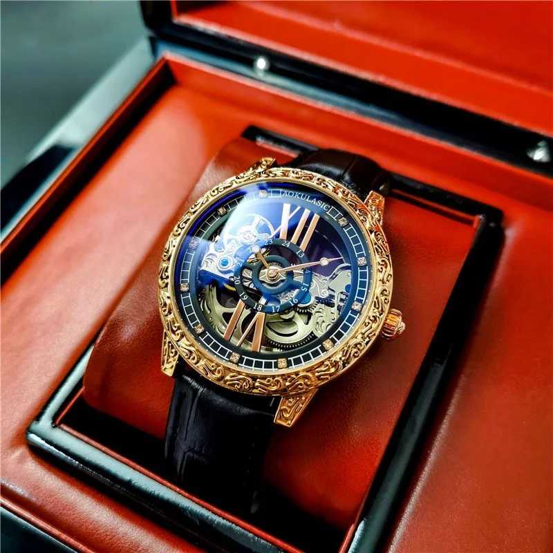 Tourbillon Automatic Mechanical Watch Brand Luxury Fashion Handsome Waterproof Luminous Watch.