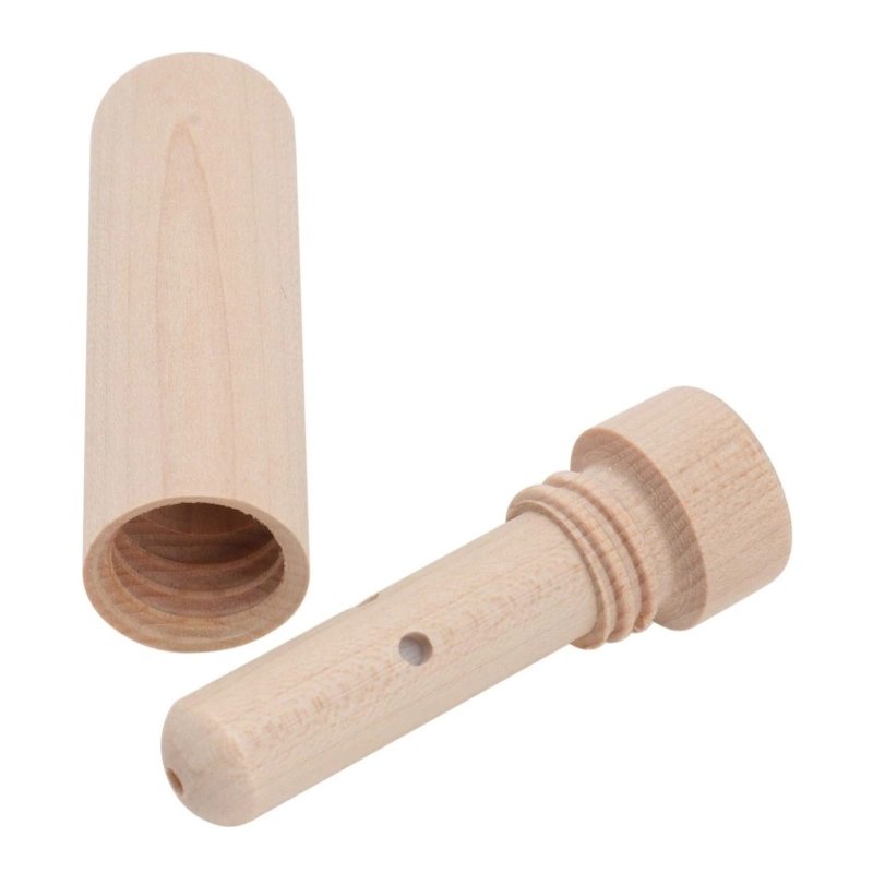 Personal Portable Natural Wooden Essential Oil Aroma Inhaler Tube with Cotton Wick