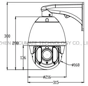 2MP 23X IP IR Infrared High End High Speed Dome PTZ Secuirty CCTV Camera