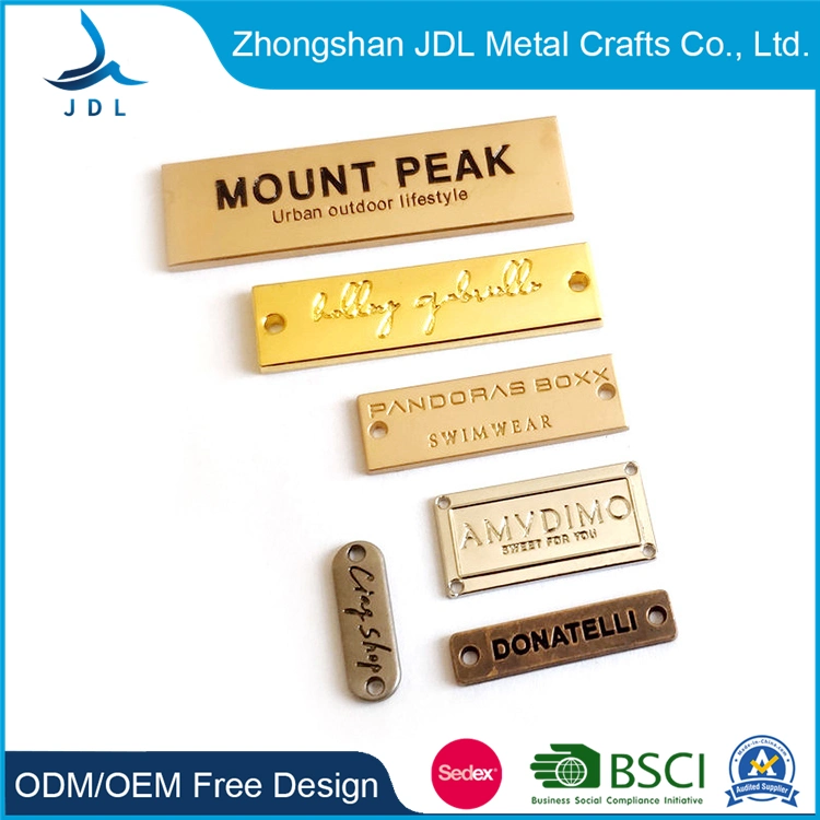 Festival Apparel Badges Logo Clothing Name Company Brand Metal Label Tag Garment Accessories