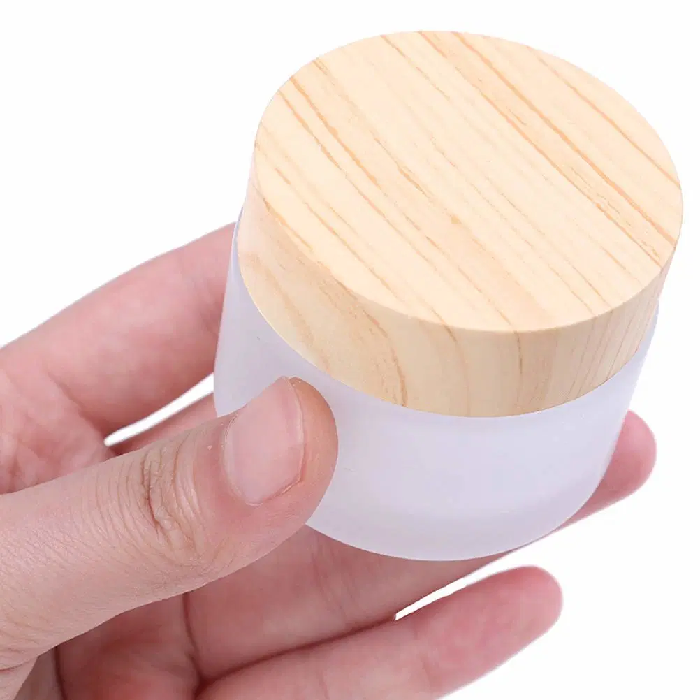 Eco-Friendly Plastic Body Skin Care Lotion 100ml Cream Jar with Bamboo Lid