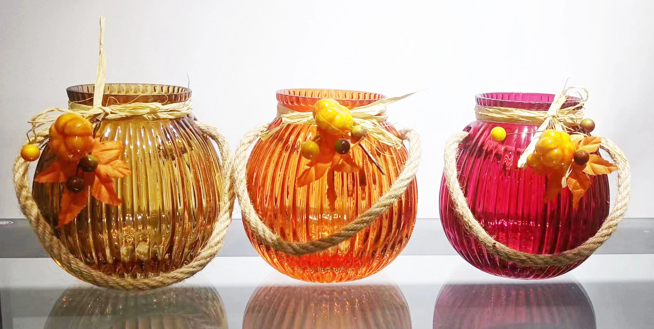 Popular Product Harvest Festival Hot Sale Glass Pumpkin for Home Decoration