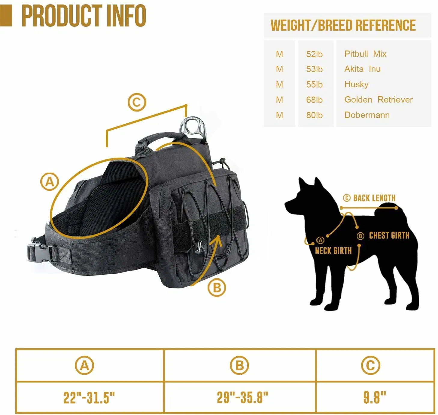 Dog Backpack Lightweight - Hiking, Camping, Shopping, Walking with Your Pet Dog Backpack