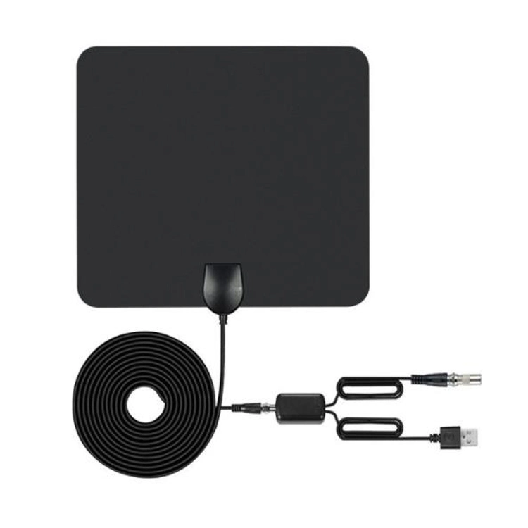 Amazon Venta caliente antena digital interior antenas TV Vía Satélite Amplificador de señal de antena de TV de tubo de aluminio