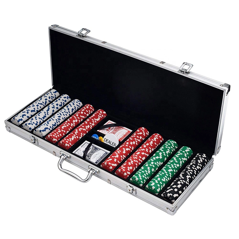 Custom fichas de póquer juegos de azar juego de poker Chip productos con el caso de Casino