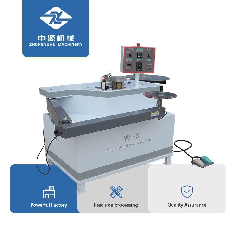 Panel de madera borde curvo calor prensa balancín borde banda Máquina de cinta