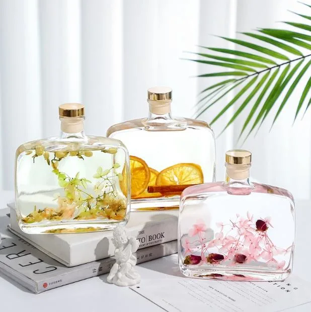 100ml Diffuseur d'Aromathérapie bouteille en verre avec des bâtons pour décoration maison