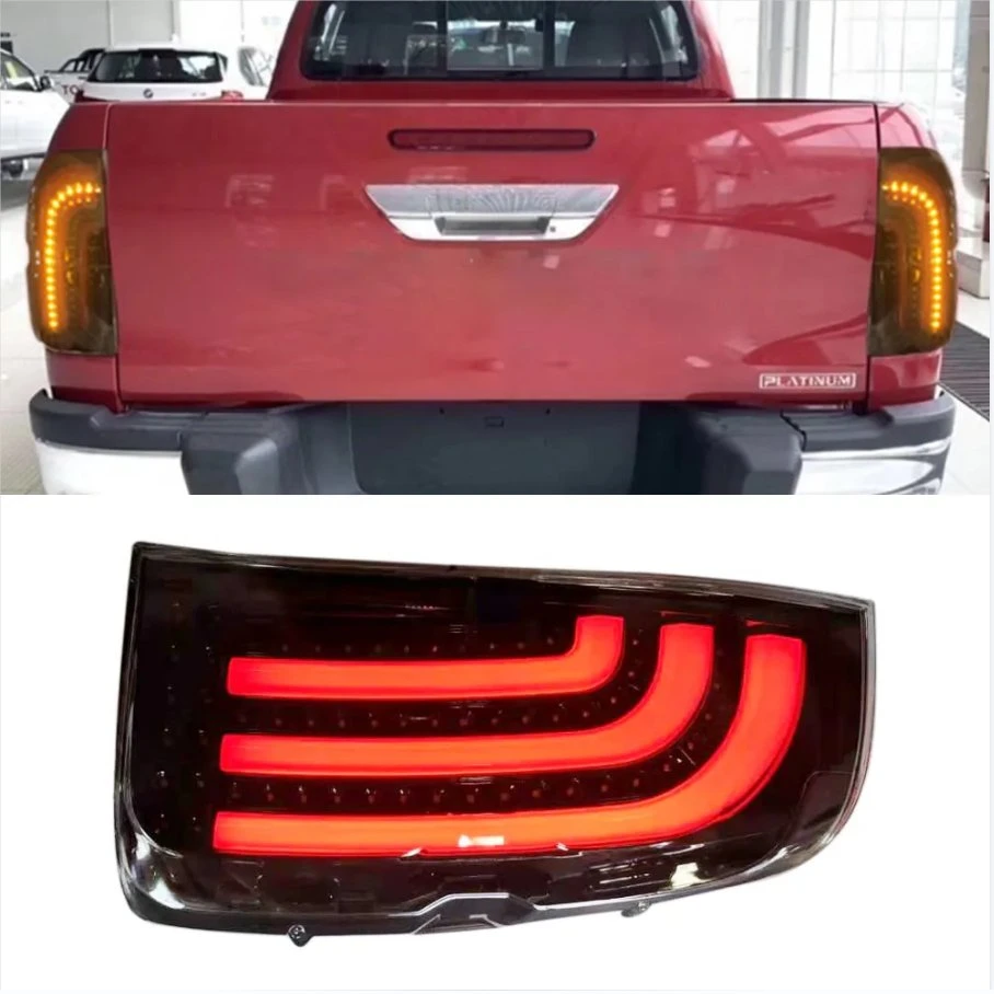 Auto Parts Upgrade Red Smoke LED Stop Lights Taillight for Toyota Hilux Revo 2016 2015-2020