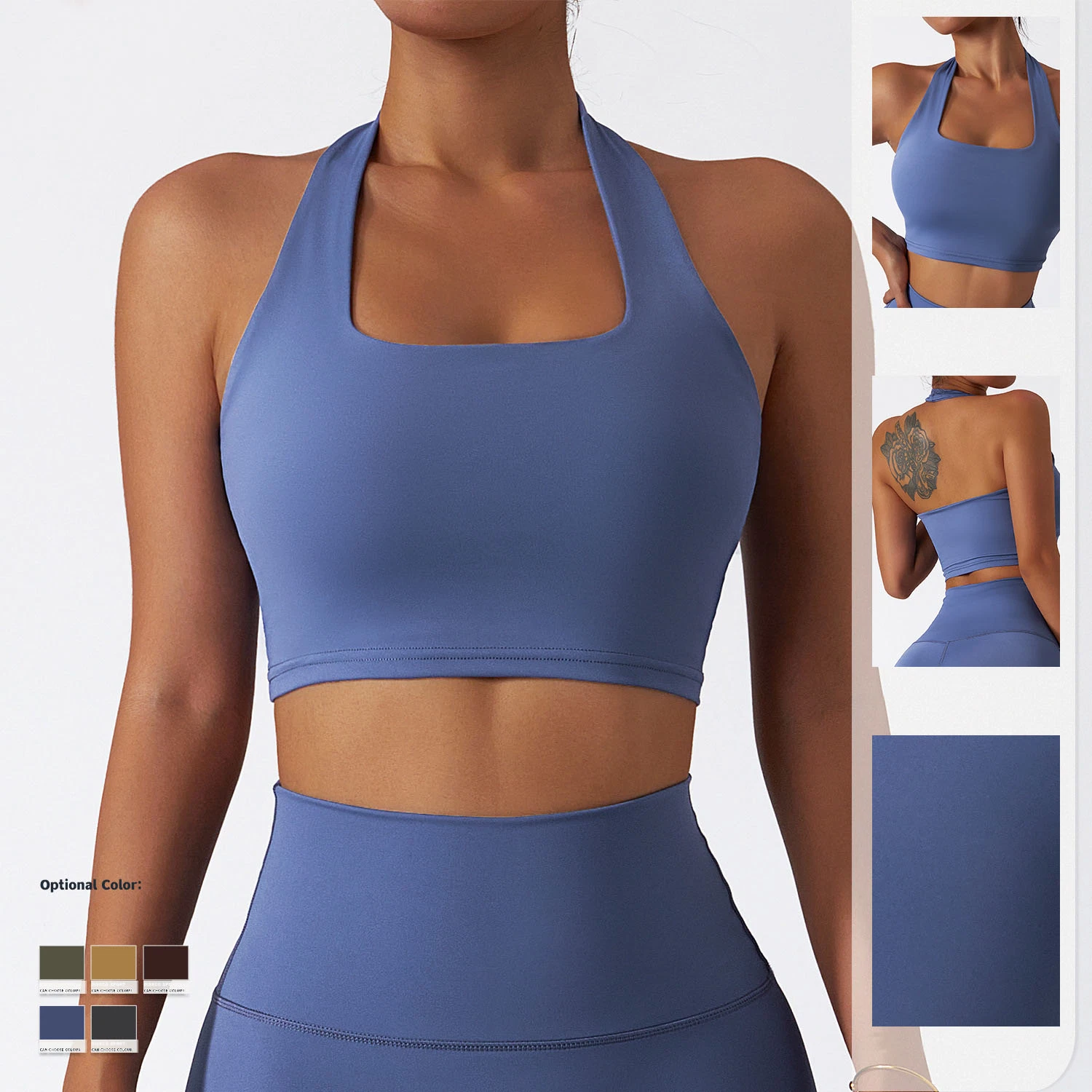 2023 جملة عالية الجودة Yoga Wear Sports Bra شعار مخصص حمالة الصدر يوغا متقاطعة الظهر لممارسة اللياقة البدنية