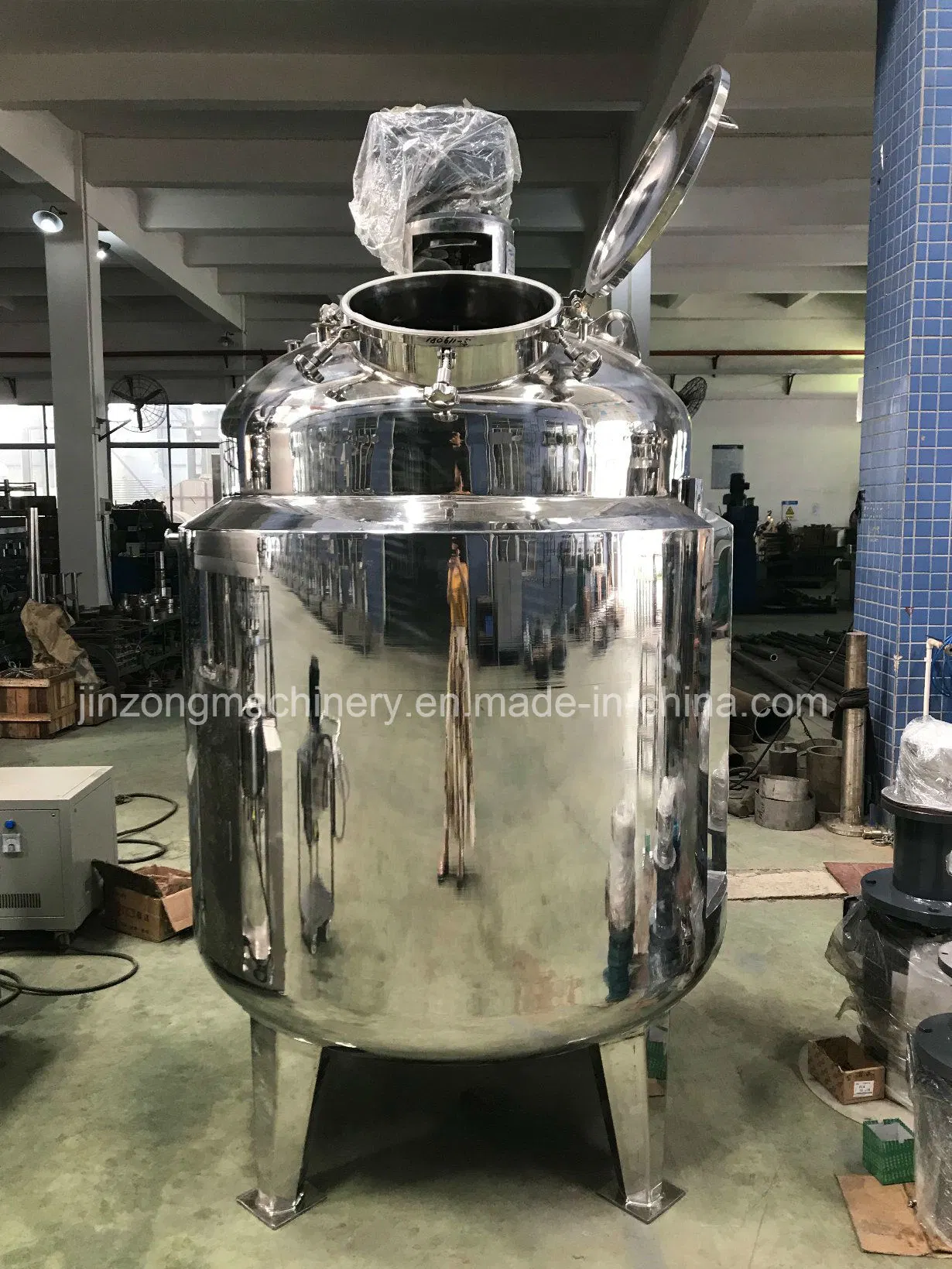 500-5000L Double Jacketed Stainless Steel Mixing Tank