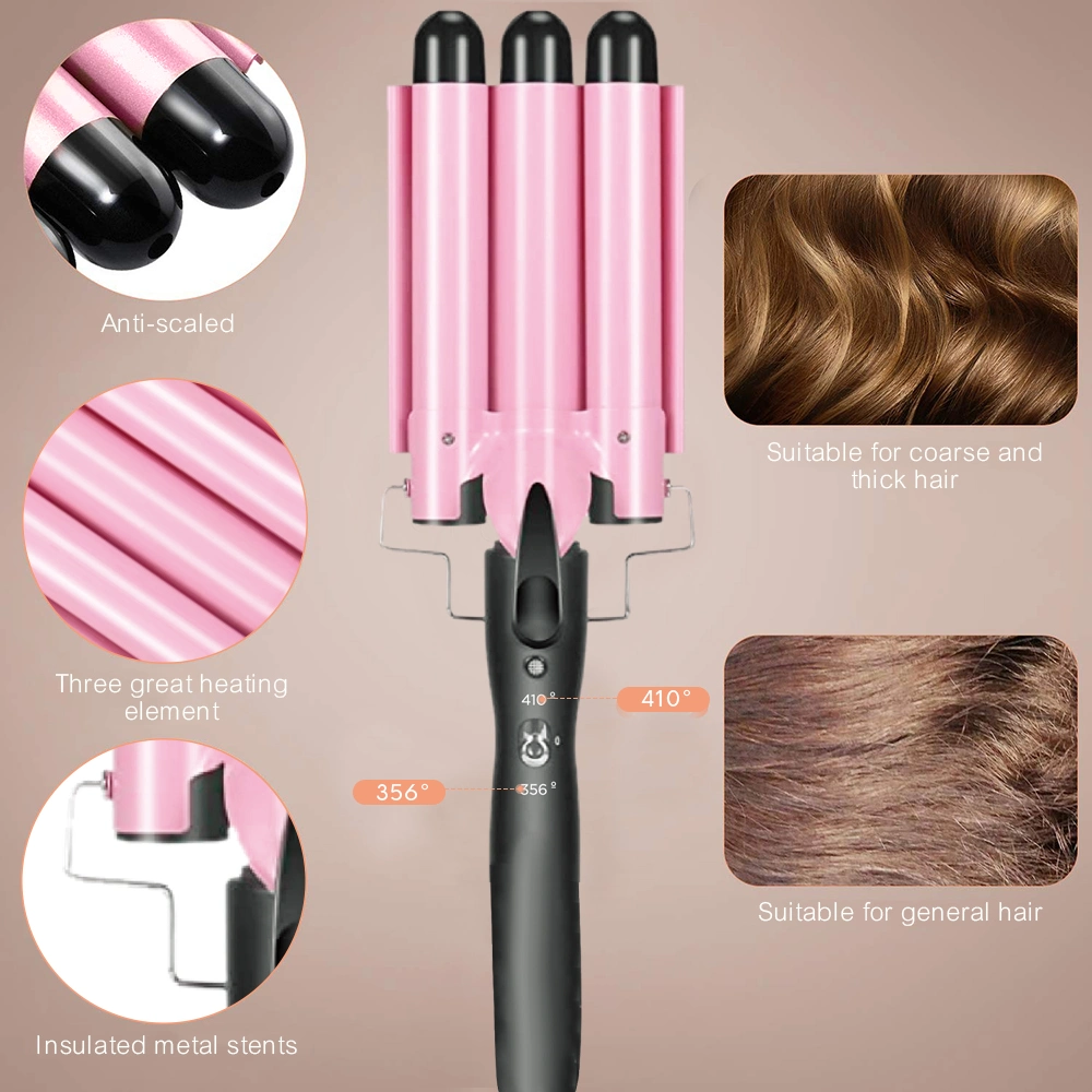 Ceramic Coating 2 in 1 Hair Curling and Triple Barrel Wave Set