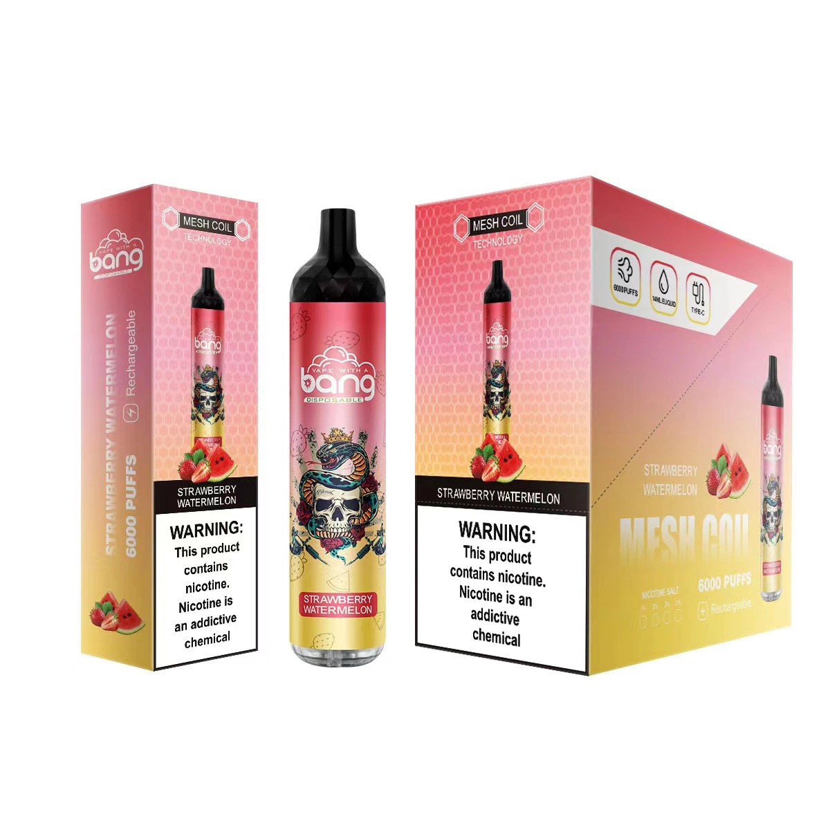 VAPE desechable Mayorista/Proveedor Pen Bang King 6000 Puffs 0% 2% 5% NIC