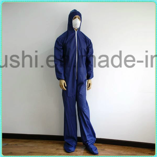 Waterproof Plastic/Polyethylene/Poly/PE/PP+PE/PP/SMS/Overall/Polypropylene Disposable Coverall