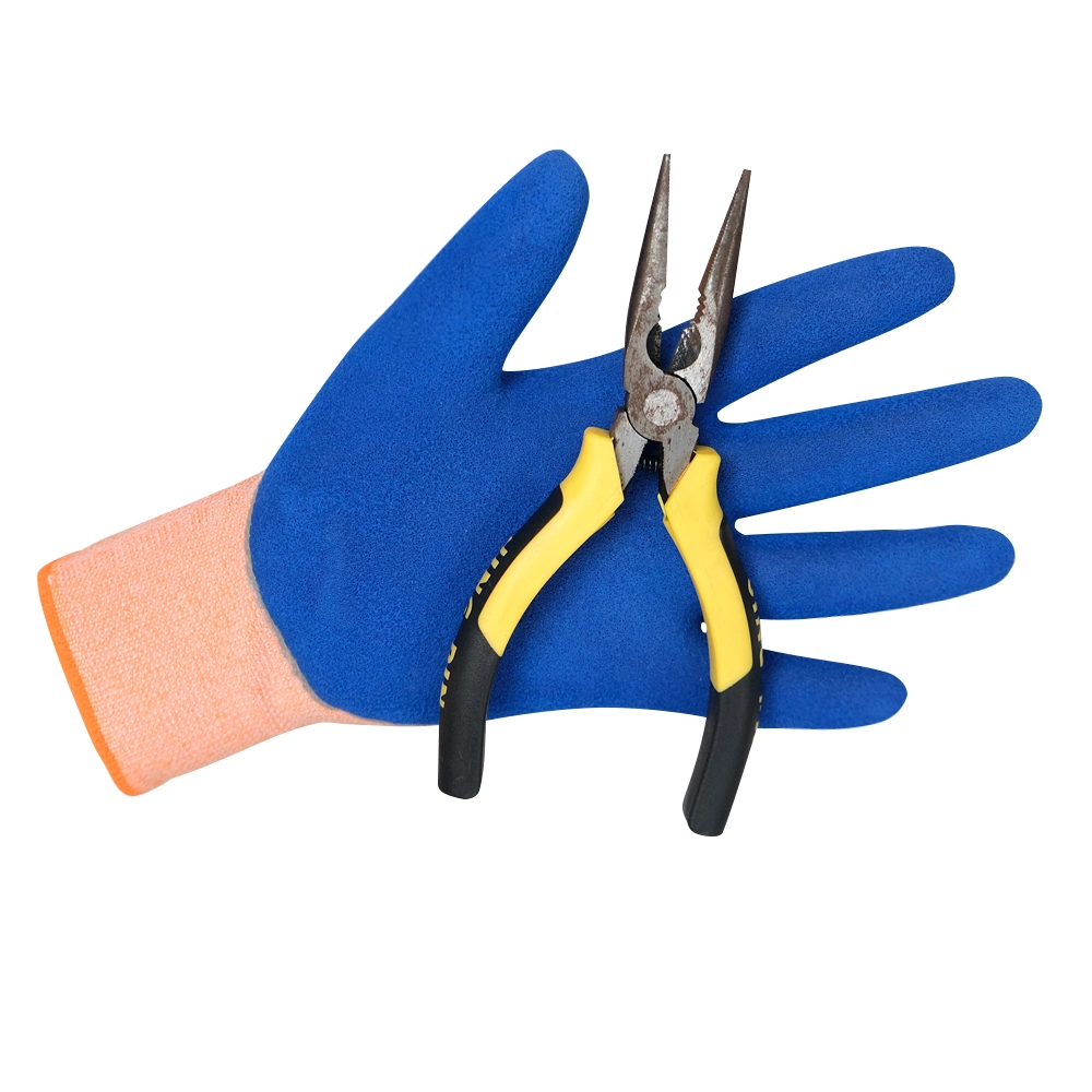 Customized High quality/High cost performance  Polyester Cut Resistant Latex Coated Gloves