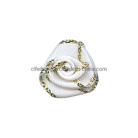 Factory Price Ribbon Bow Craft Rose Metallic Gold/ Silver Edge Satin Ribbon Bow for Packing Decoration