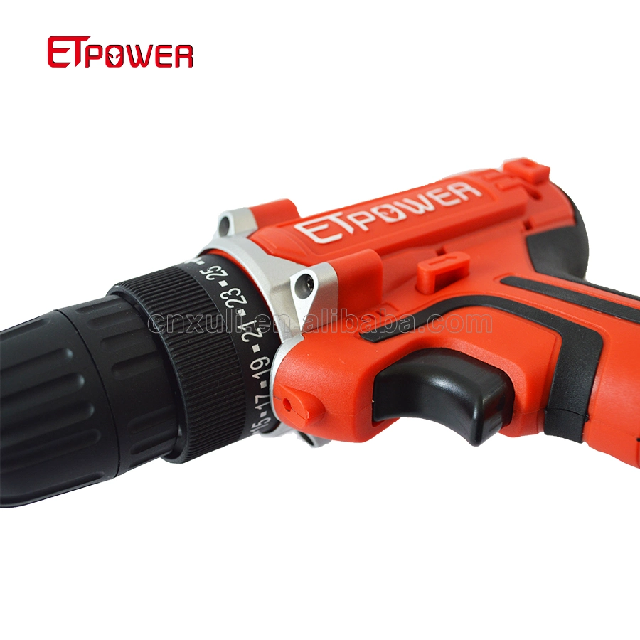 Etpower 16,8V Bateria Li-ion Cordless Berbequim broca elétrica 10mm fendas aparafusadora sem fio