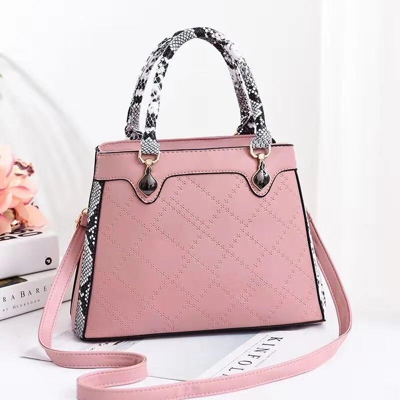 Factory Cheap Wholesale/Supplier Shopping Bag Women Canvas Tote PU Strap Bag