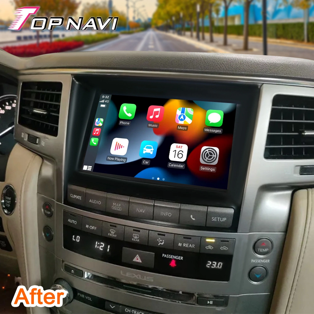 9-дюймовый GPS-радиоприемник Android для Lexus Lx570 2008 2009 2010 2011 2012 2013 2014 2015 Поддержка Wi-Fi для автомобильной стереосистемы с сенсорным экраном CarPlay DVR