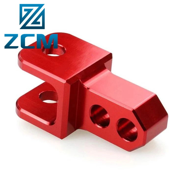 Shenzhen Customized CNC Machining Metal Parts Red Anodized Aluminum Alloy 6061 T6 Industrial Device Equipment Shock Absorber