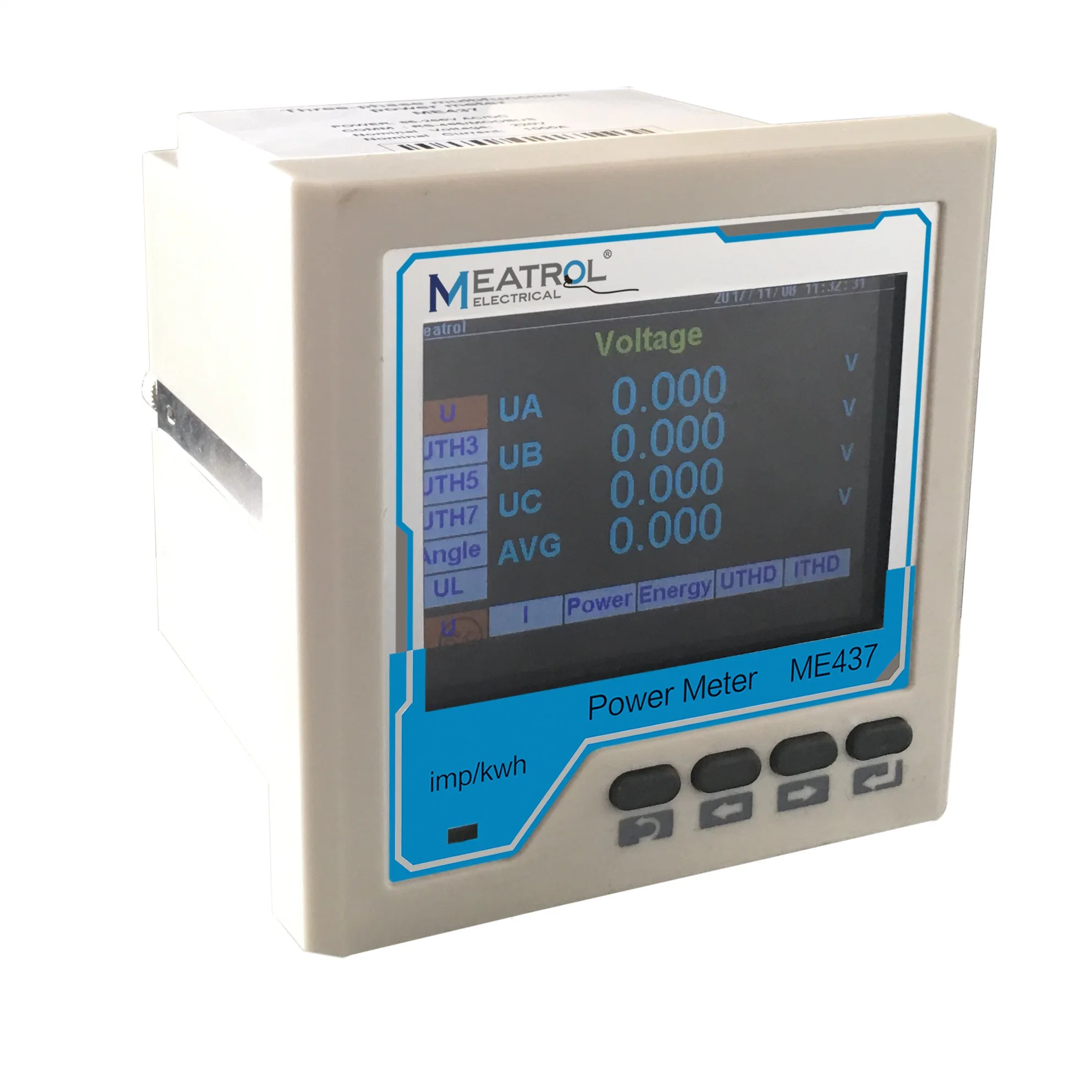 Meatrol 3pH4w programmable multifonction numérique bobine Rogowski électrique intelligent Smart RS485 Modbus RTU mesureur de puissance de l'énergie