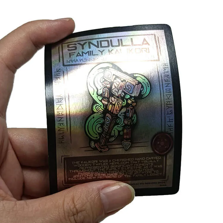 Benutzerdefinierte Laser Holographic Foil Trading Spiel Kartenpakete Druckkarte Sammlung