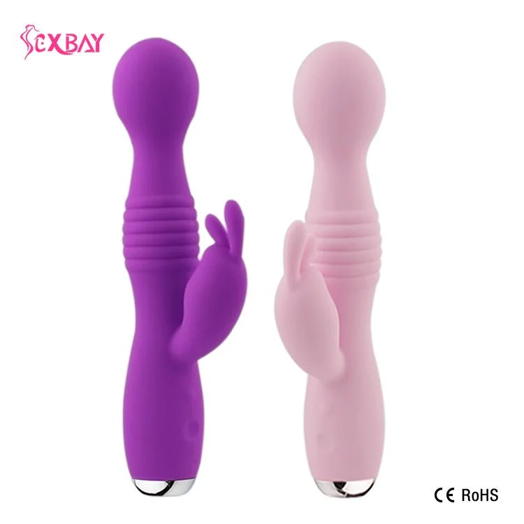 Hot Sell double tête vibrante sexe jouets silicone filles G Tache vagin