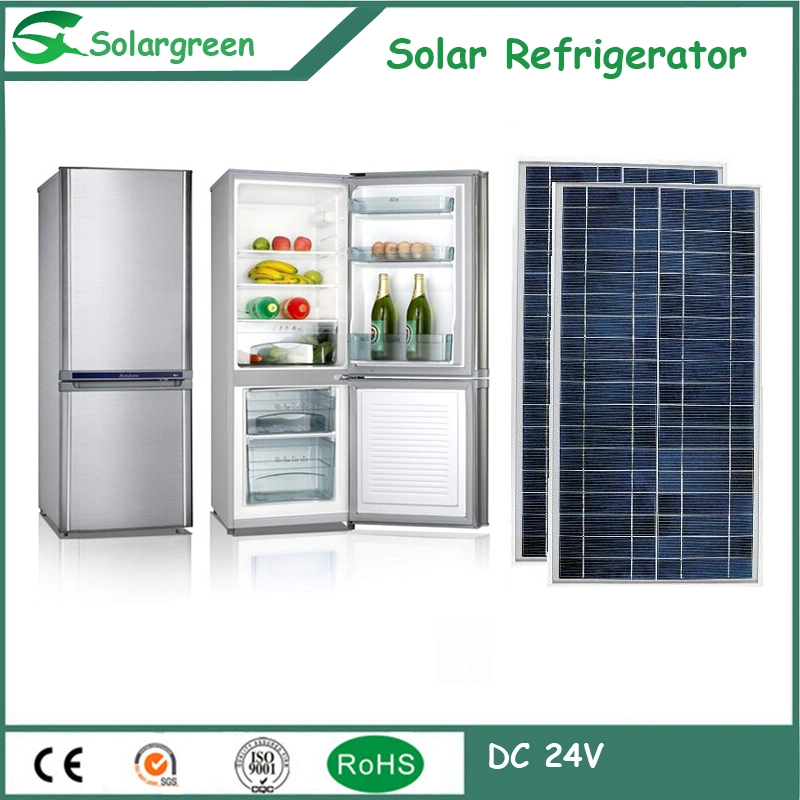 Home Double Door Top-Freezer DC 12V/24V Solar Fridge Refrigerator for Sale