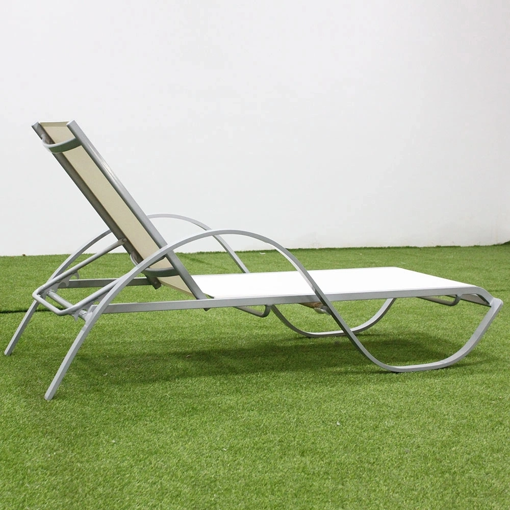 Resort Beach Chair Jardín Sala de estar silla de aluminio Piscina tumbonas Muebles de exterior