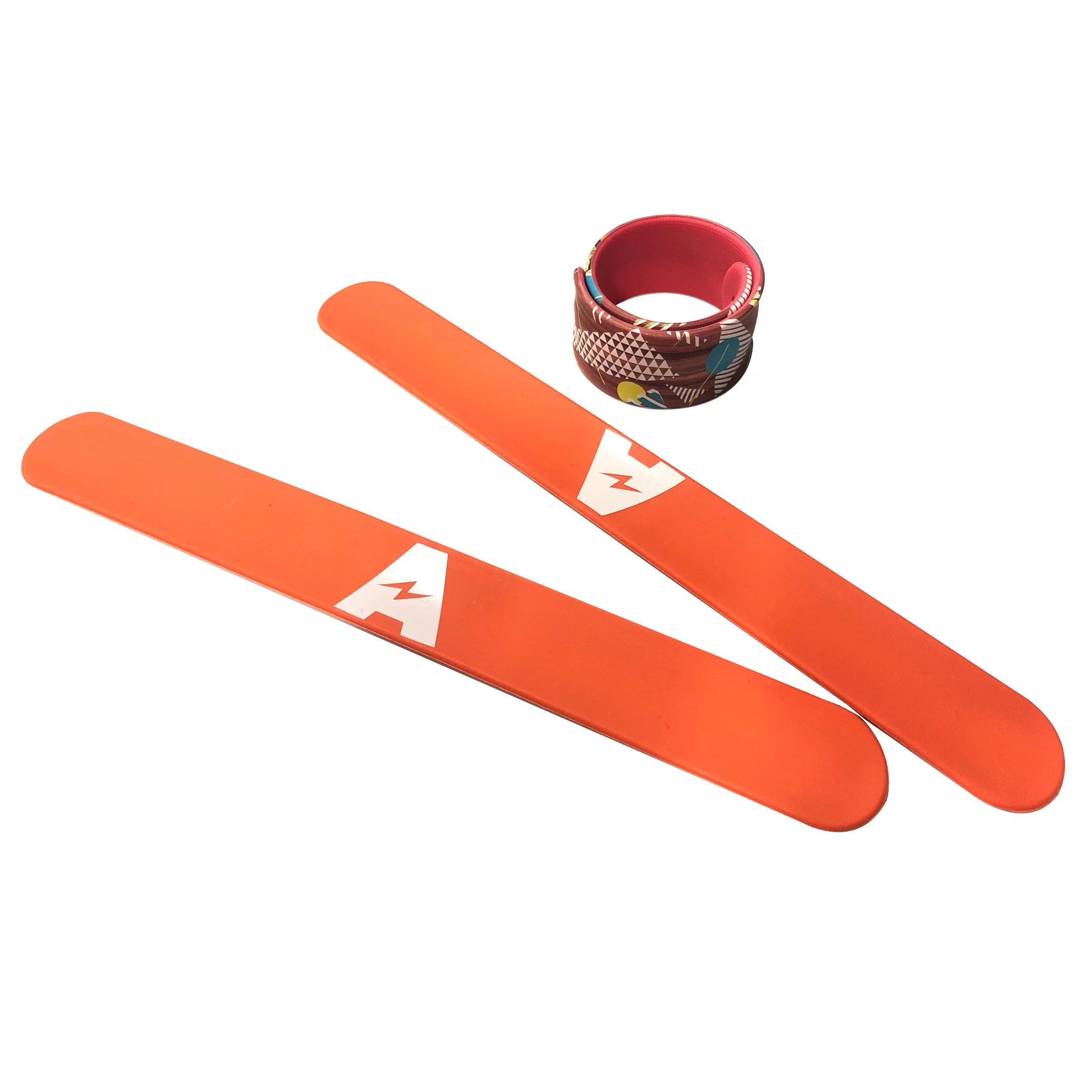 Customization Silicone Slap Rubber Bracelets Screen Printed Wristband