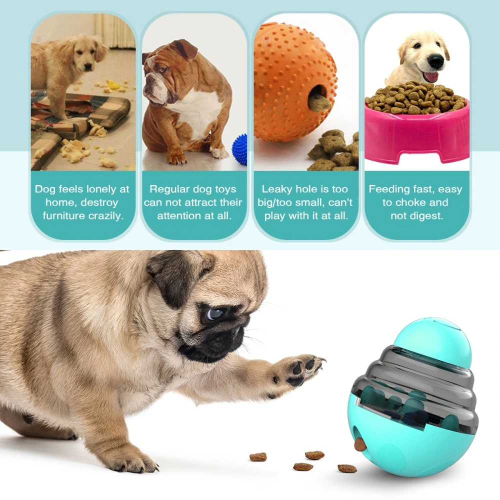 Kunststoff Spielzeug Leaking Food Spinning Bowl Interactive Pet Toys Unterhaltung