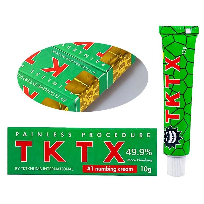 Wholesale/Supplier Tattoo Tktx 49.9% Numb Cream Anesthetic Ointment Painless Procedure International Red Blue Yellow Orange Green Black Gold 49.9% Tktx Numbing Cream