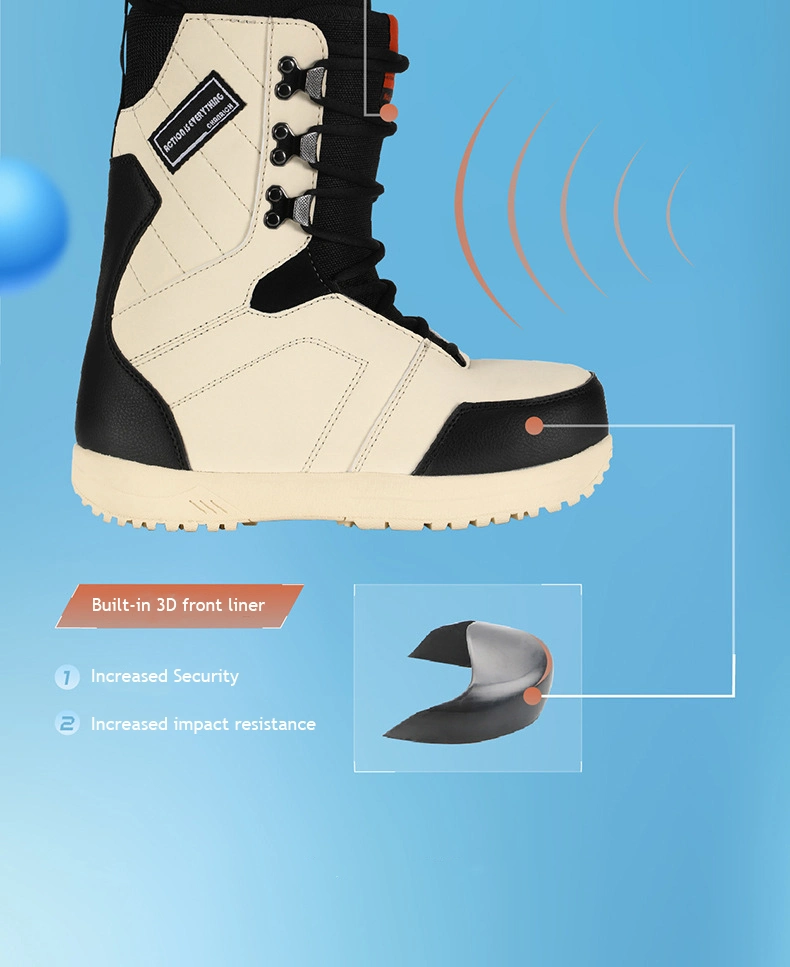 Hiworld nuevas botas de snowboard modelos tradicionales con cordones no deslizantes cálidos absorción de impactos Zapatillas de esquí