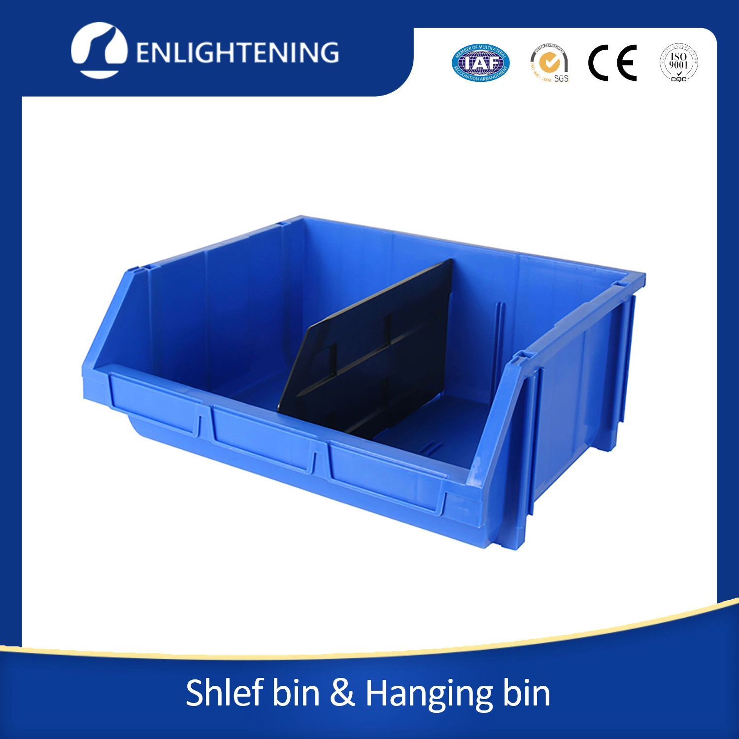 Customized Color Plastic Hanging and Stacking Storage Parts Bin for Industrial Use