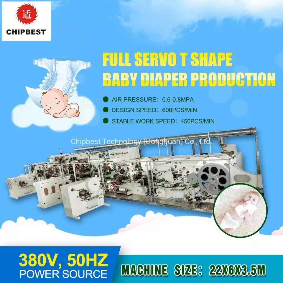 Los pañales desechables de China fabricante de la Máquina completamente automática de pañales para adultos de la máquina Línea de producción de los pañales para bebés