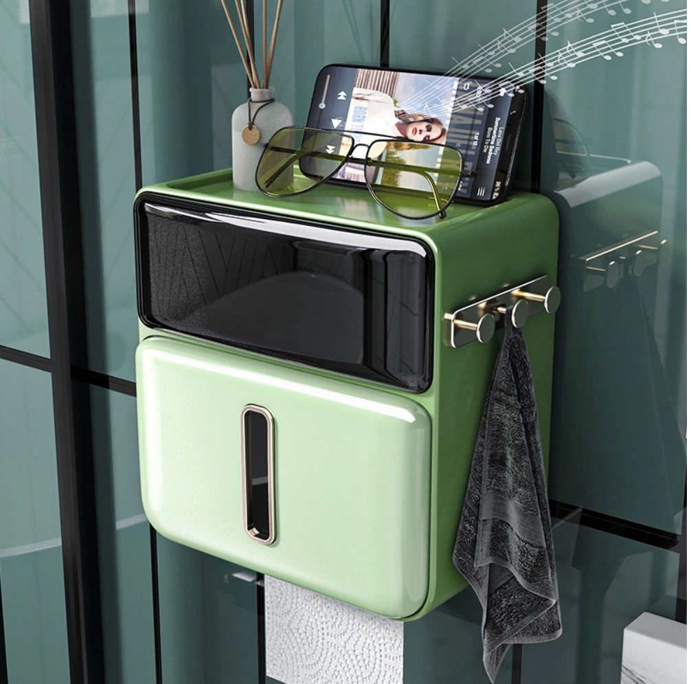 Toilet Toilet Tissue Box Shelf Household Wall Storage Appliance Bathroom Mobile Box