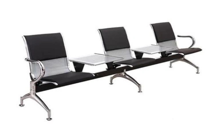 Public Airport Seating Modern Furniture Metal Frame Steel Link Gang Waiting Area Tea Table Office Furniture Dining Chair