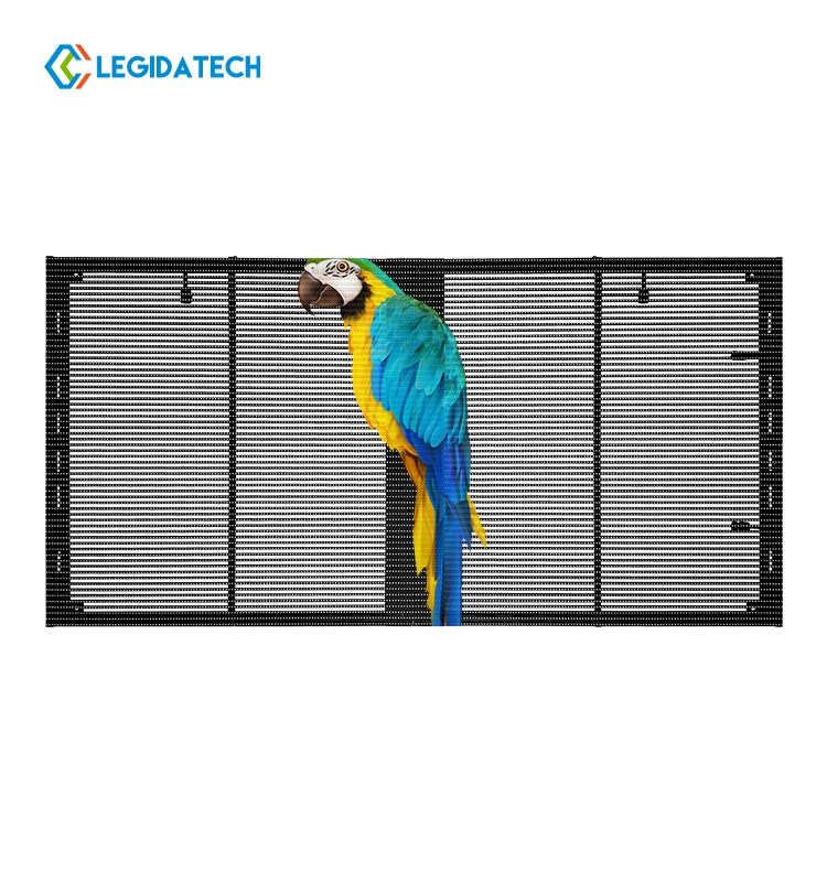 Legidatech Precio competitivo al aire libre cubierta de vidrio transparente película flexible pantalla LED