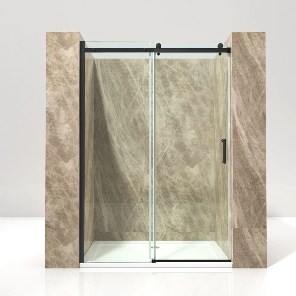 Colored 8mm Tempering Glass Stainless Steel Sliding Shower Screen Price