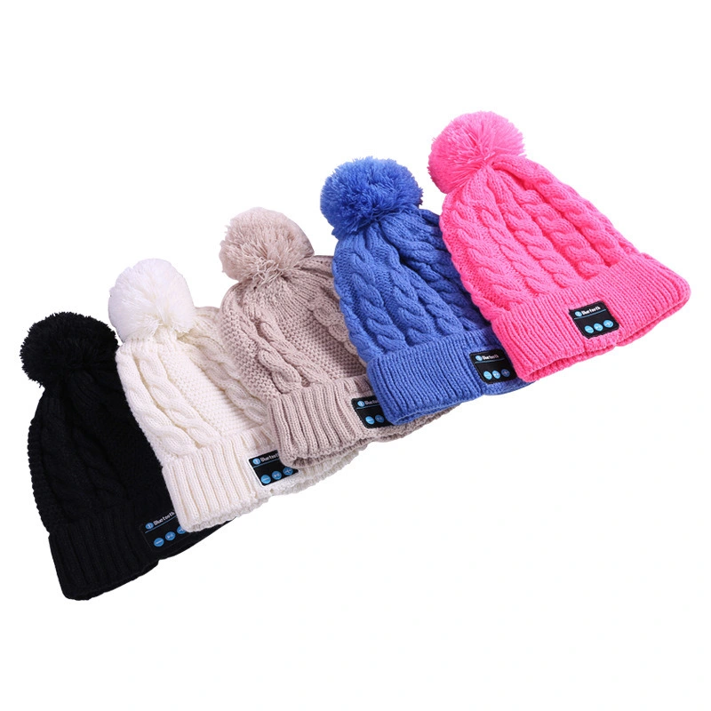 Bluetooth Beanie Hat Unique Christmas Tech Gifts for Teen Boys Girls Husband Men Women Music Hairball Knit Hat Wbb13885