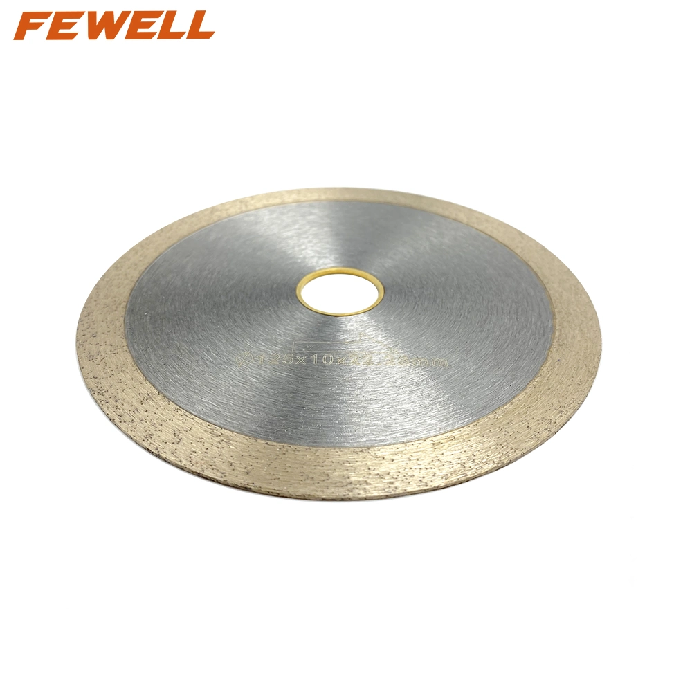 5pouce Presse à chaud frittée 125*1,4*10*22.23mm jante continue Diamond la lame de scie de coupe de la porcelaine de céramique Tuiles humide