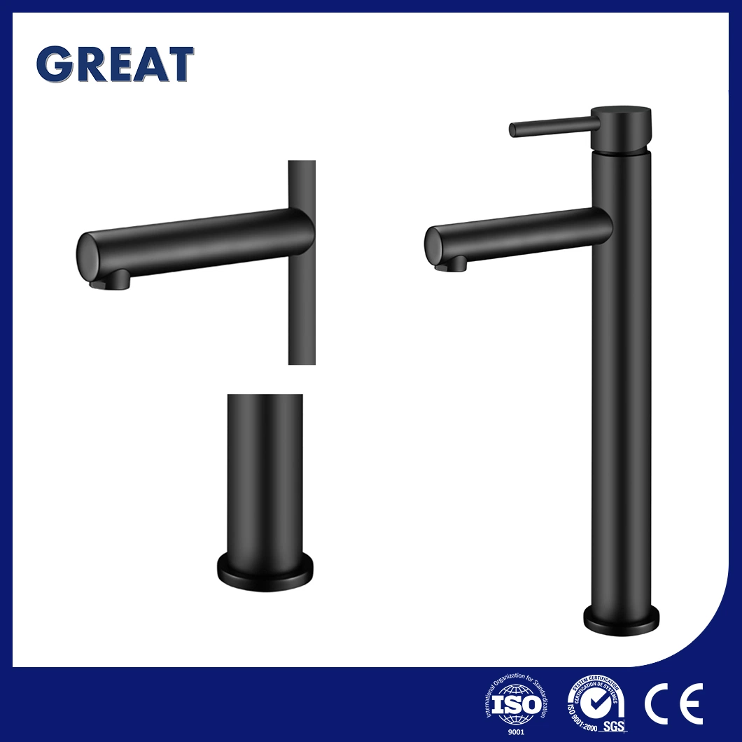 Great Bathroom Faucet Factory Matte Black Vessel Sink Faucet Gl32111bl321 Matt Black High Single Lever Basin Faucet China Chrome Polished Plating Cera Basin Tap