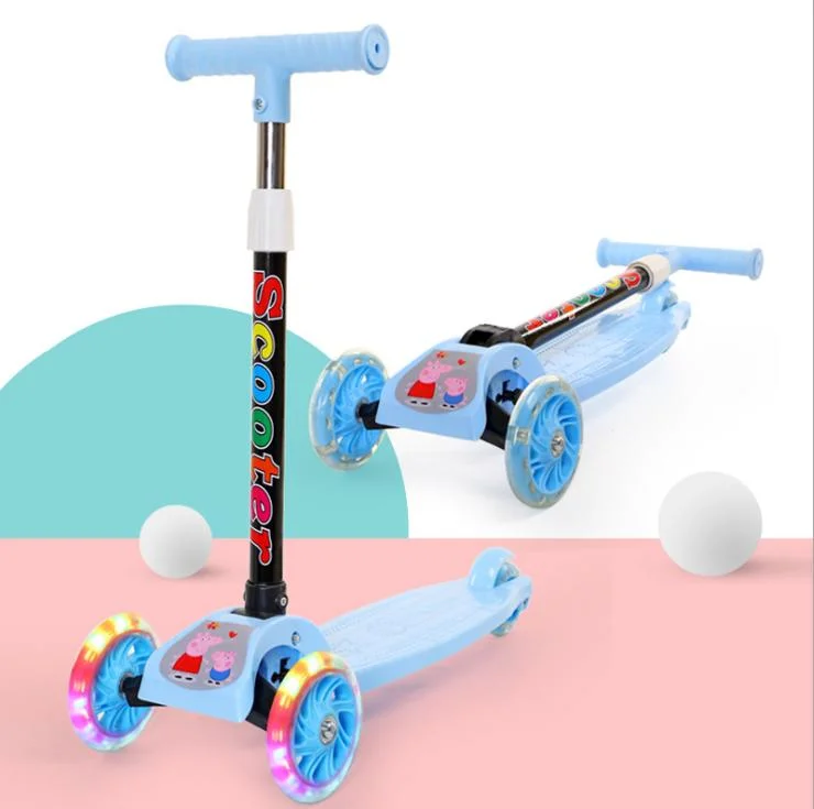 Hot Selling Luggage Scooter Kids PU LED Wheel Kick Toy Scooter Baby Adjustable Children Foot Scooter or 2-8 Year Kids